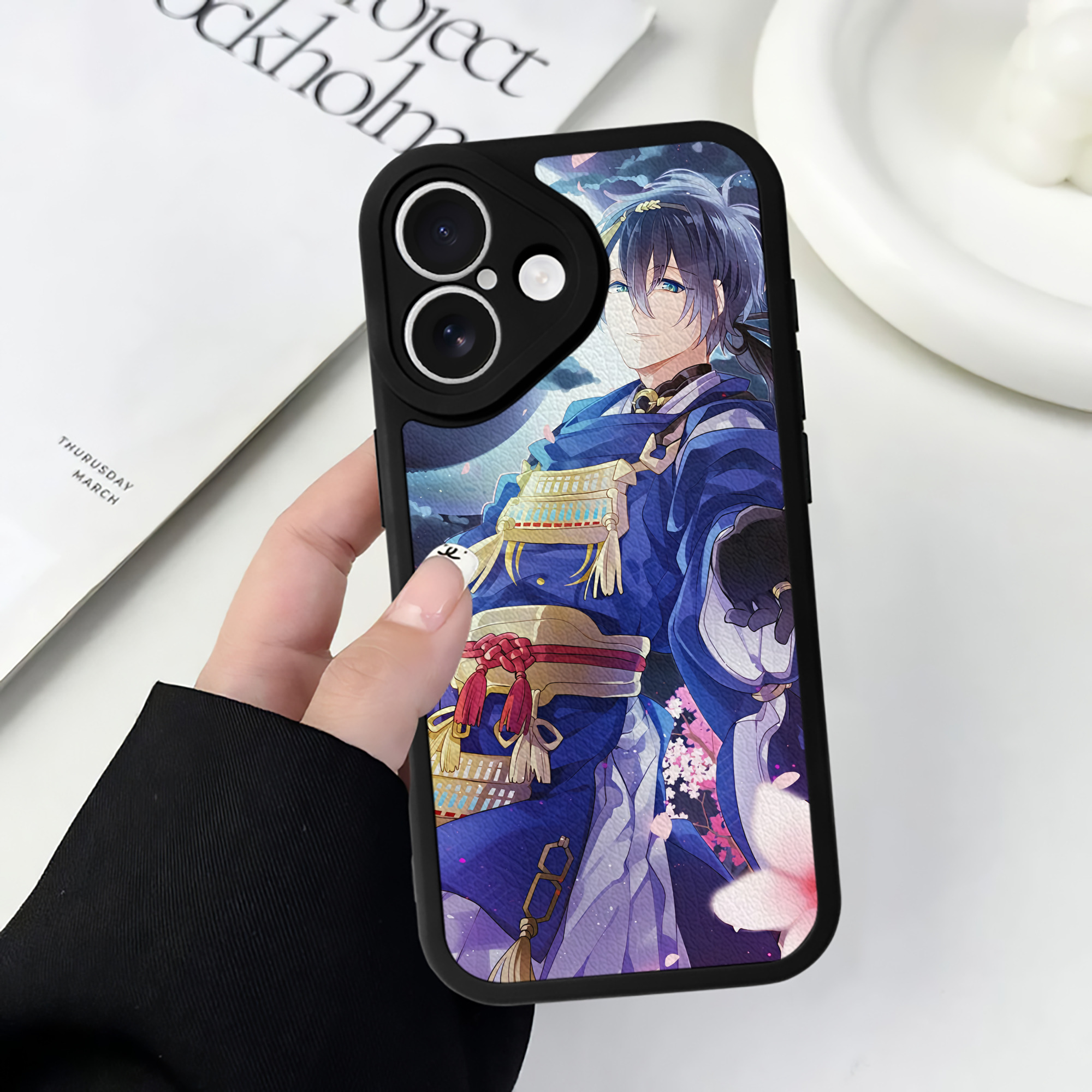（画像用） 刀剣乱舞 Touken Ranbu 【iPhone 16シリーズ対応】シリコンスマホケース（レザー調） 材質：シリコン
